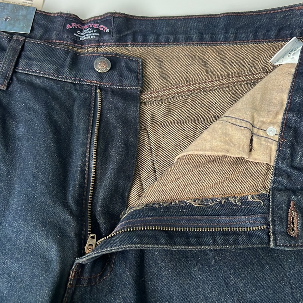Architect Men's Classic Dark Blue Jeans Relaxed Fit NWT 38x34 - Picture 3 of 13